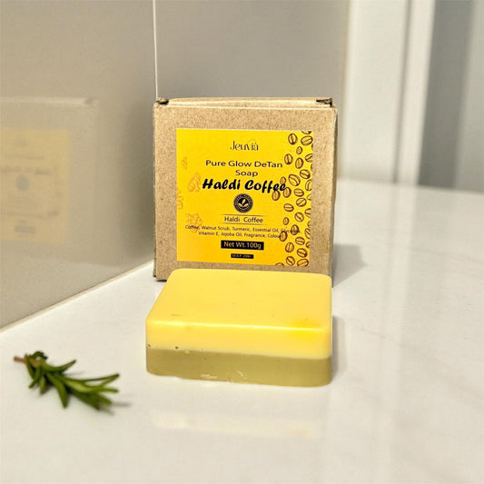 PURE GLOW DETAN SOAP  (HALDI AND COFFEE)