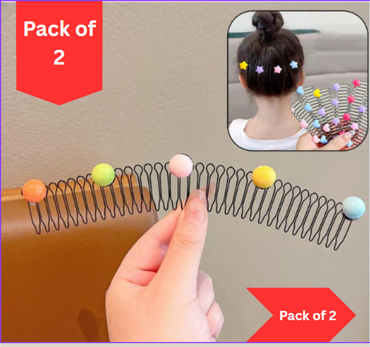 2 pcs Cartoon Clip for Kids Girls Curly Hair Tidying Comb Hair Accessory for Women (2 Pcs), Hair accessories