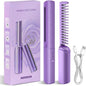 Mobile heat comb, Rechargeable Mini Hair Straightener, Travel Portable USB Charging Cordless Hair Straightener Bursh, Three Temperature Adjustments Flat Iron Comb (1 Pc)
